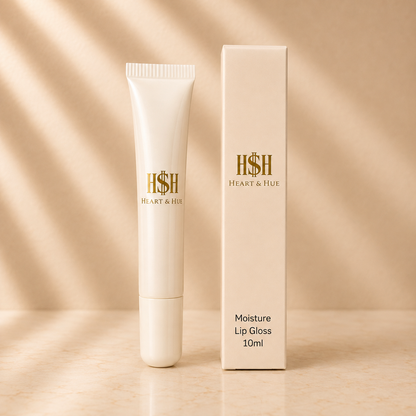 Heart & Hue Natural Peptide Moisture Lip Gloss | Palmitoyl Tripeptide-1, Argan & Camellia Oil 7 Shades