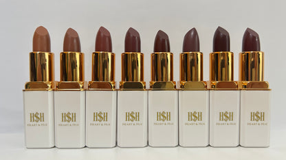 Heart & Hue Natural Matte Lipstick – 24 Stunning Shades Available