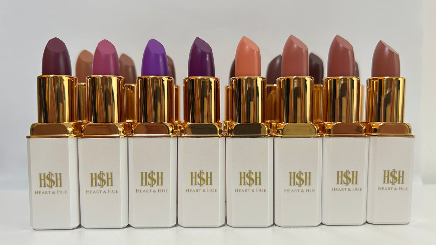 Heart & Hue Natural Matte Lipstick – 24 Stunning Shades Available