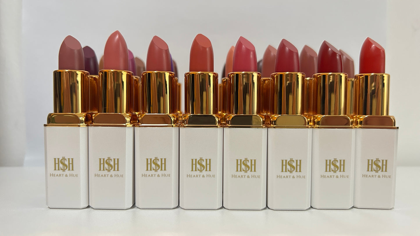 Heart & Hue Natural Matte Lipstick – 24 Stunning Shades Available