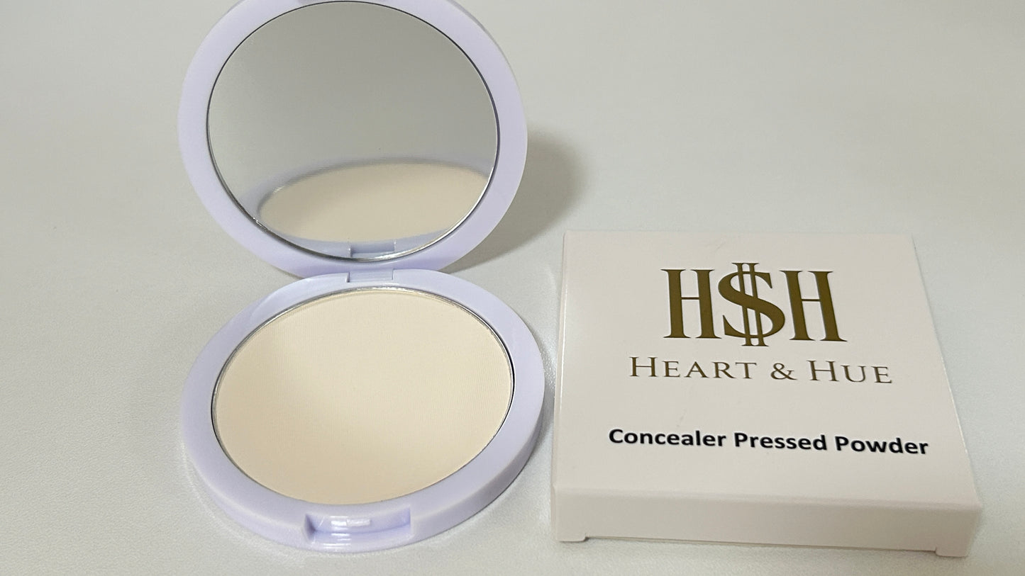Heart & Hue Organic Concealer Pressed Powder - 22 Shades for Full Coverage