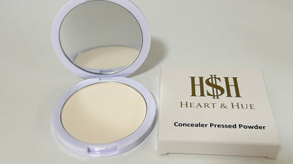 Heart & Hue Organic Concealer Pressed Powder - 22 Shades for Full Coverage