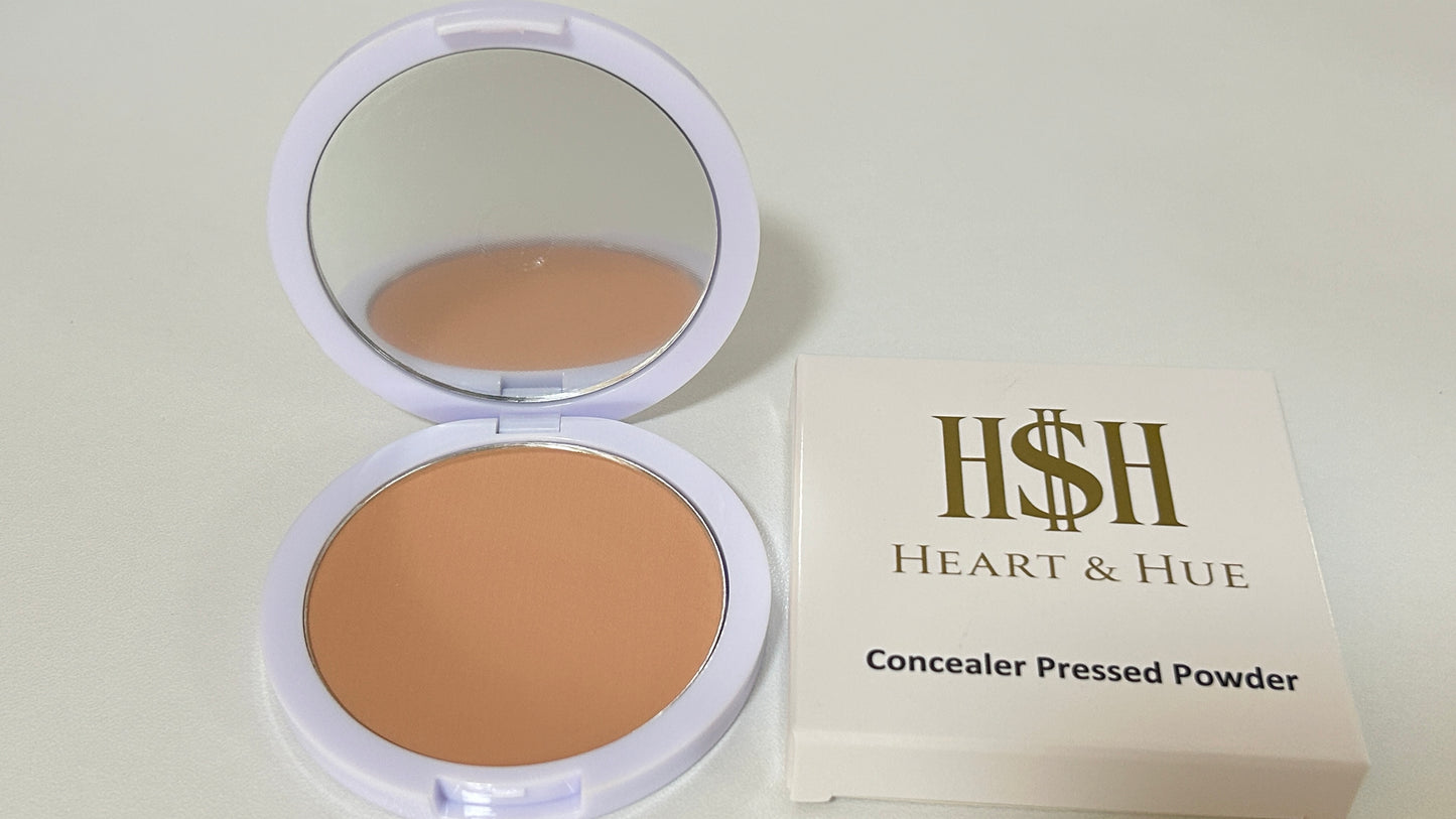 Heart & Hue Organic Concealer Pressed Powder - 22 Shades for Full Coverage