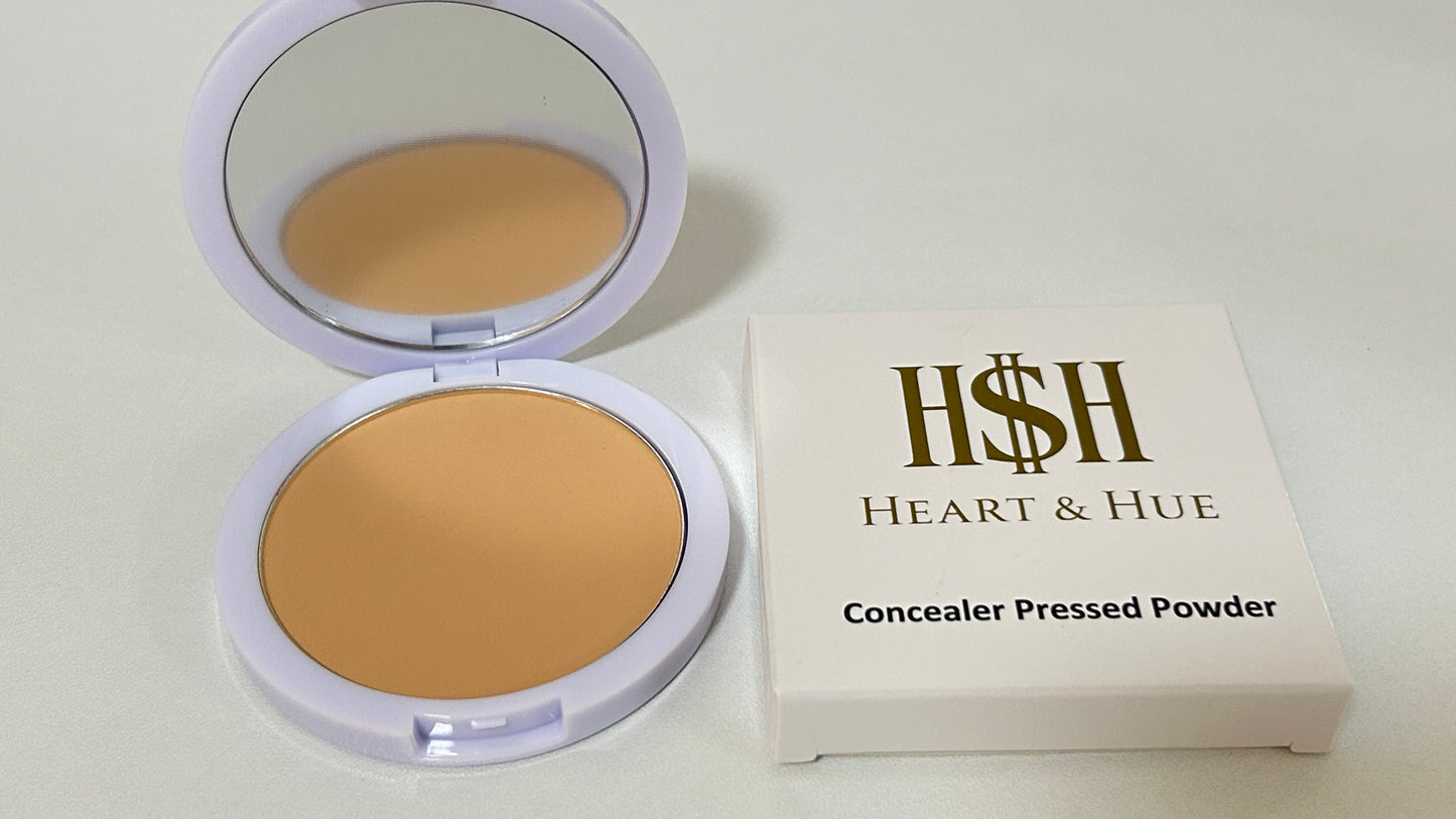 Heart & Hue Organic Concealer Pressed Powder - 22 Shades for Full Coverage