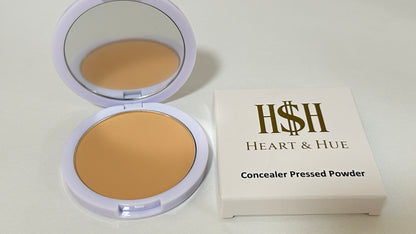 Heart & Hue Organic Concealer Pressed Powder - 22 Shades for Full Coverage