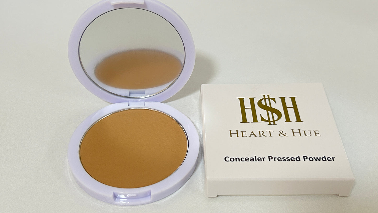 Heart & Hue Organic Concealer Pressed Powder - 22 Shades for Full Coverage