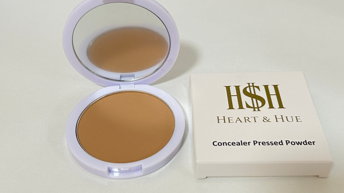 Heart & Hue Organic Concealer Pressed Powder - 22 Shades for Full Coverage