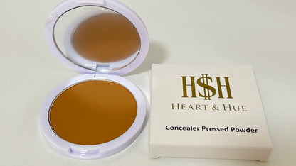 Heart & Hue Organic Concealer Pressed Powder - 22 Shades for Full Coverage