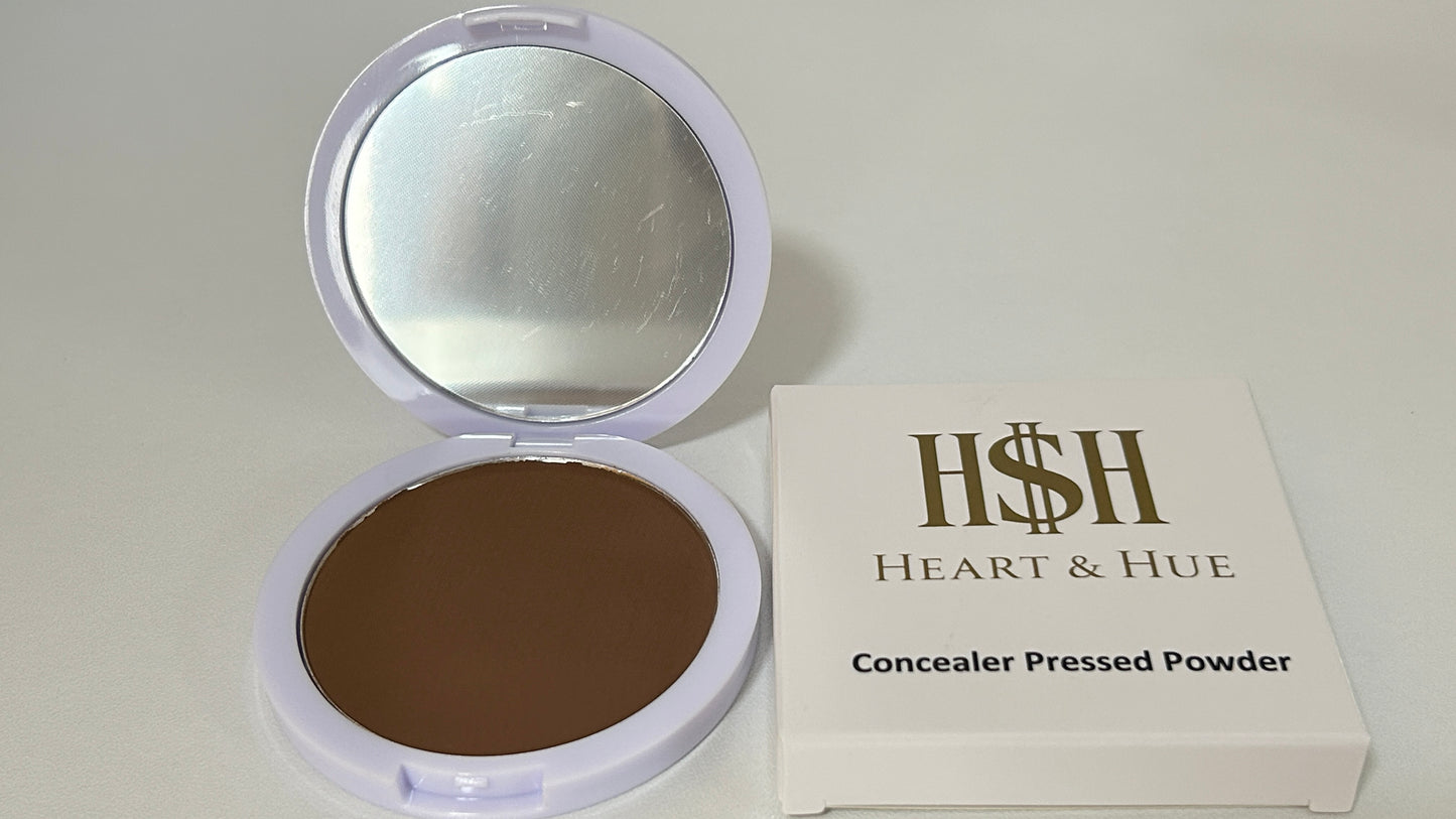 Heart & Hue Organic Concealer Pressed Powder - 22 Shades for Full Coverage