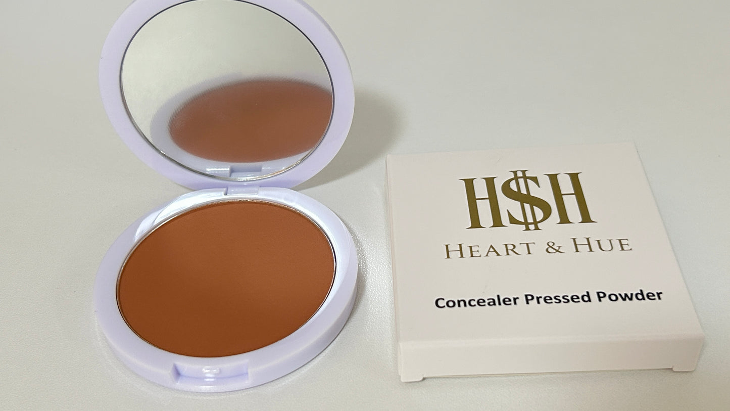 Heart & Hue Organic Concealer Pressed Powder - 22 Shades for Full Coverage
