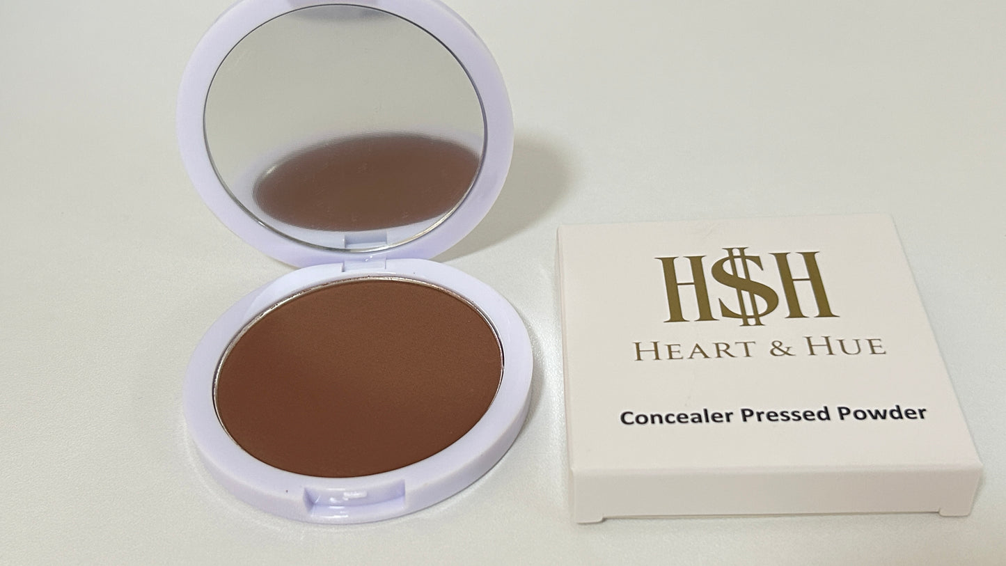 Heart & Hue Organic Concealer Pressed Powder - 22 Shades for Full Coverage