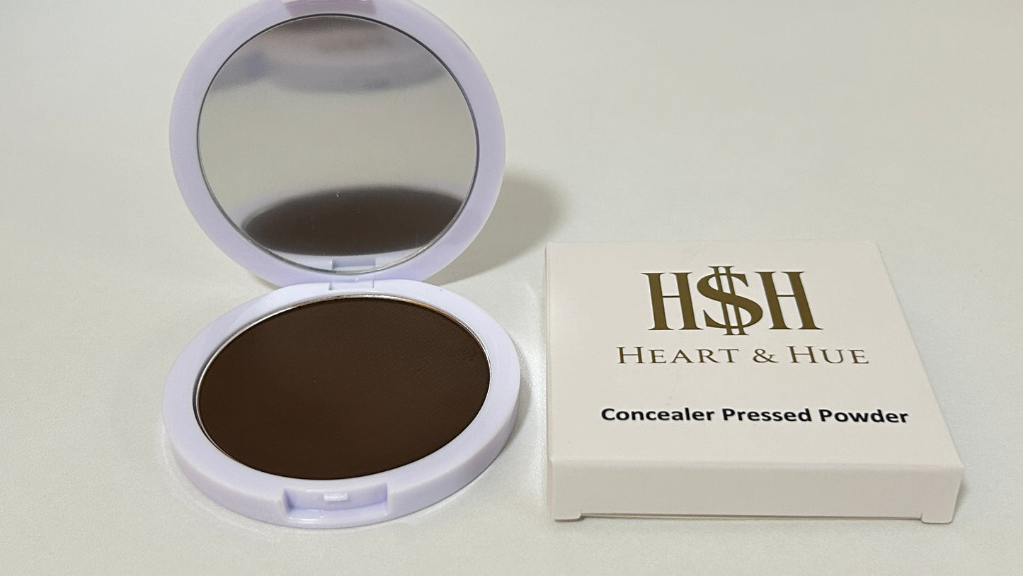 Heart & Hue Organic Concealer Pressed Powder - 22 Shades for Full Coverage