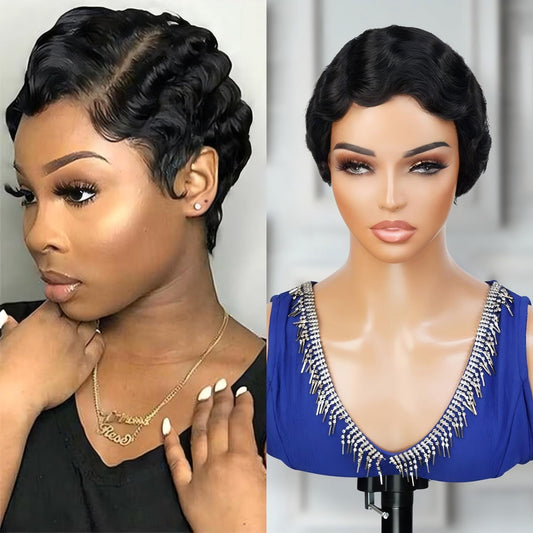 100% Human Hair Wig - XHHAB16002-1B